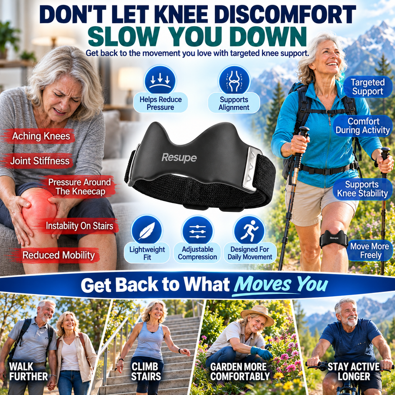 RESUPE® Knee Support Brace for Meniscus, Patella & Ligaments | Helps Relieve Discomfort from Osteoarthritis, Synovitis, Cartilage Wear, Rheumatoid Arthritis & Gout