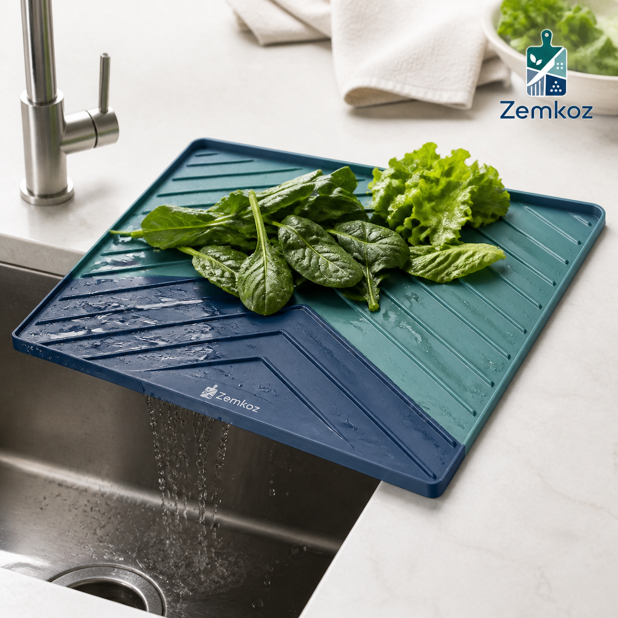 Zemkoz™ RinseSheet Sink Prep Mat