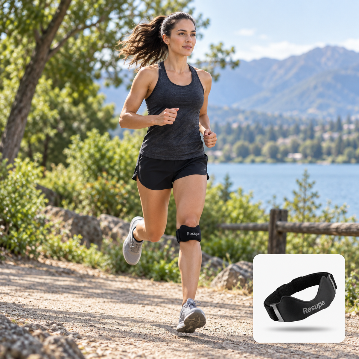 RESUPE knee support strap for active movement